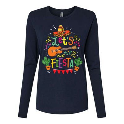 Cinco De Mayo Party Lets Fiesta Mexican Womens Cotton Relaxed Long Sleeve T-Shirt