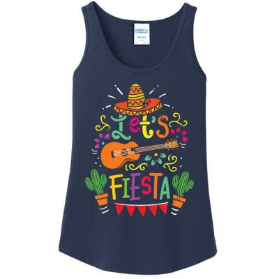 Cinco De Mayo Party Lets Fiesta Mexican Ladies Essential Tank