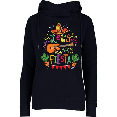 Cinco De Mayo Party Lets Fiesta Mexican Womens Funnel Neck Pullover Hood