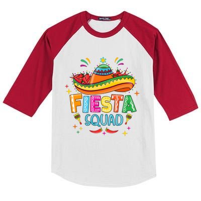 Cinco De Mayo Fiesta Squad Kids Colorblock Raglan Jersey