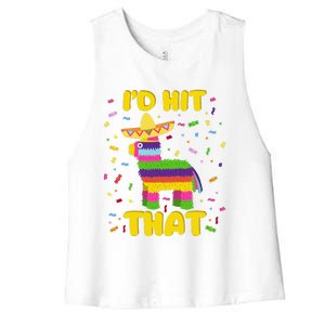 Cinco De Mayo Party ID Hit That Pinatas Women's Racerback Cropped Tank