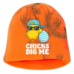 Chicks Dig Me Easter Happy Easter Funny Kati - Camo Knit Beanie