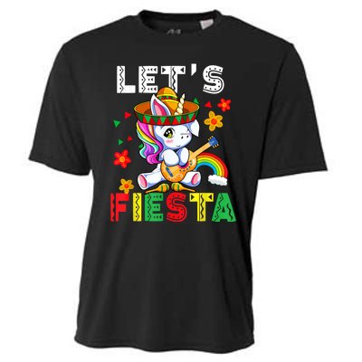 Cinco De Mayo Party Lets Fiesta Dancing Mexican Unicorn Cooling Performance Crew T-Shirt