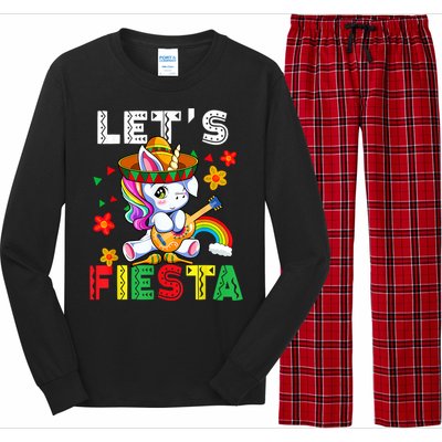 Cinco De Mayo Party Lets Fiesta Dancing Mexican Unicorn Long Sleeve Pajama Set