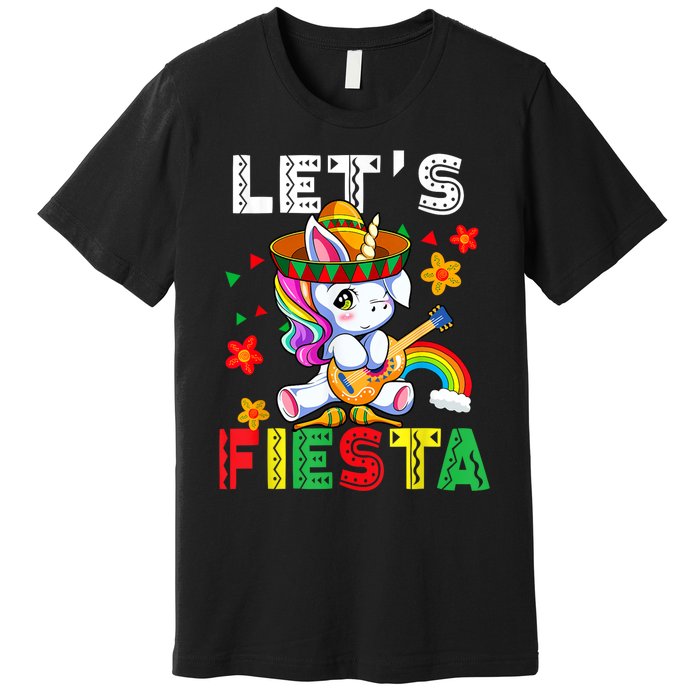 Cinco De Mayo Party Lets Fiesta Dancing Mexican Unicorn Premium T-Shirt