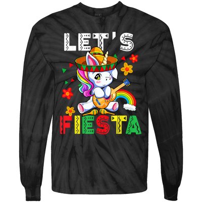 Cinco De Mayo Party Lets Fiesta Dancing Mexican Unicorn Tie-Dye Long Sleeve Shirt