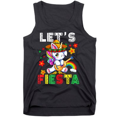 Cinco De Mayo Party Lets Fiesta Dancing Mexican Unicorn Tank Top