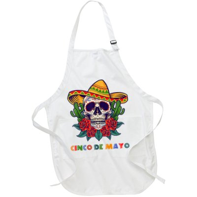 Cinco De Mayo Skull Floral Celebration Apron