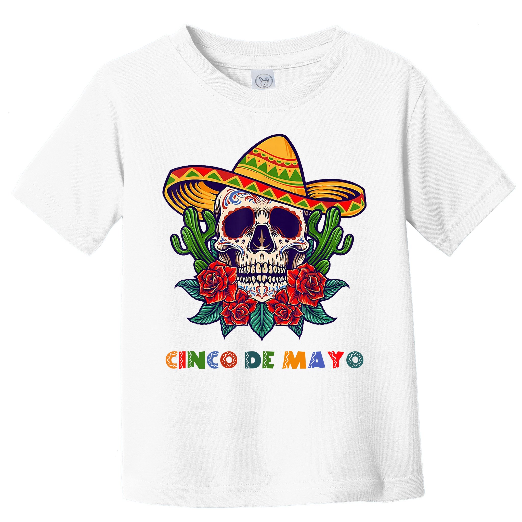 Cinco De Mayo Skull Floral Celebration Toddler T-Shirt