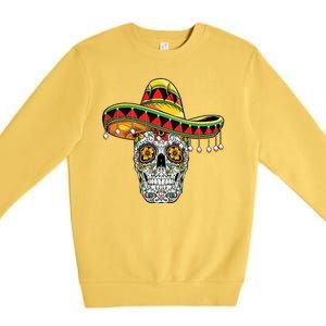 Cinco De Mayo Fiesta Skull Premium Crewneck Sweatshirt