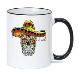 Cinco De Mayo Fiesta Skull 11oz Black Color Changing Mug