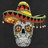 Cinco De Mayo Fiesta Skull Adult Drive Performance Visor