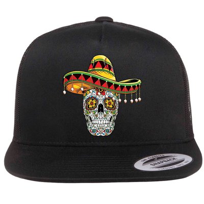 Cinco De Mayo Fiesta Skull Flatbill Hat