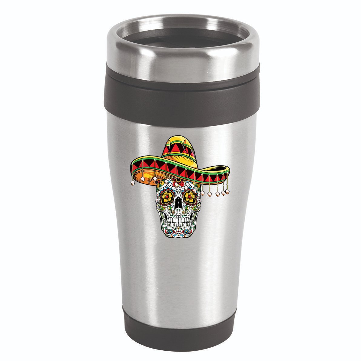 Cinco De Mayo Fiesta Skull 16oz Travel Tumbler