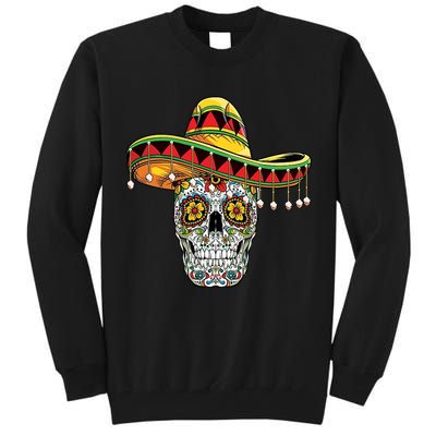 Cinco De Mayo Fiesta Skull Tall Sweatshirt