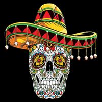 Cinco De Mayo Fiesta Skull Baby Bodysuit