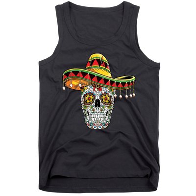 Cinco De Mayo Fiesta Skull Tank Top