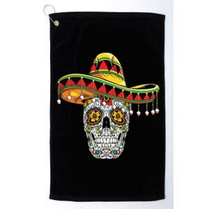 Cinco De Mayo Fiesta Skull Platinum Collection Golf Towel