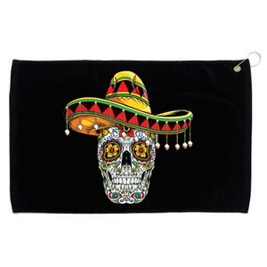 Cinco De Mayo Fiesta Skull Grommeted Golf Towel