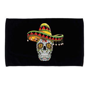 Cinco De Mayo Fiesta Skull Microfiber Hand Towel