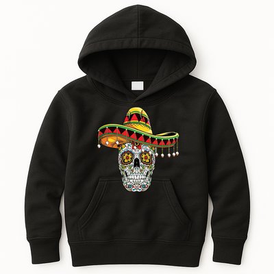 Cinco De Mayo Fiesta Skull Kids Hoodie