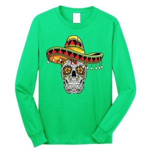 Cinco De Mayo Fiesta Skull Long Sleeve Shirt