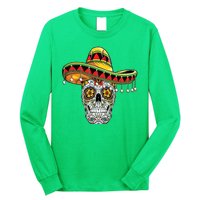 Cinco De Mayo Fiesta Skull Long Sleeve Shirt