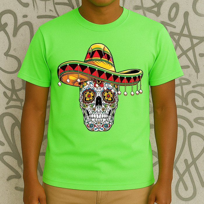 Cinco De Mayo Fiesta Skull T-Shirt