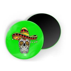 Cinco De Mayo Fiesta Skull Magnet