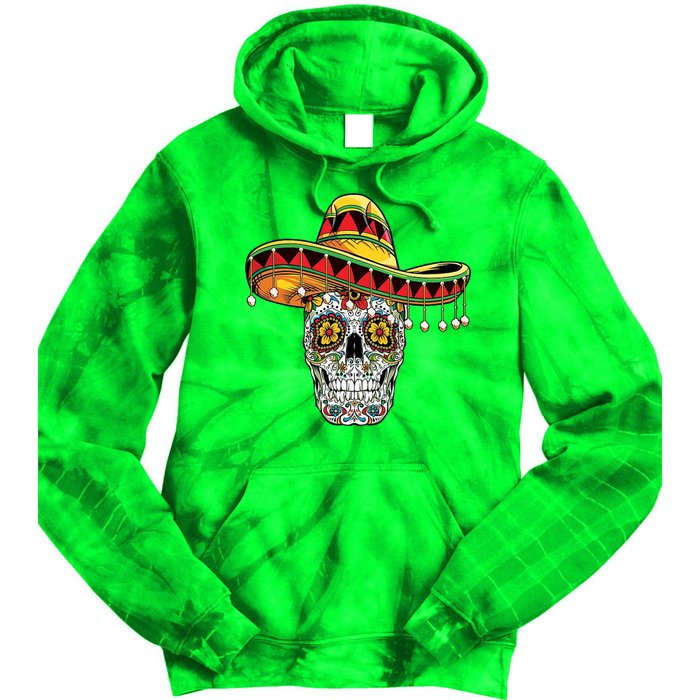 Cinco De Mayo Fiesta Skull Tie Dye Hoodie