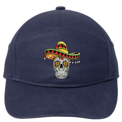 Cinco De Mayo Fiesta Skull 7-Panel Snapback Hat