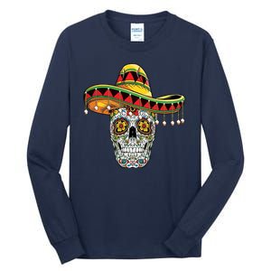 Cinco De Mayo Fiesta Skull Tall Long Sleeve T-Shirt