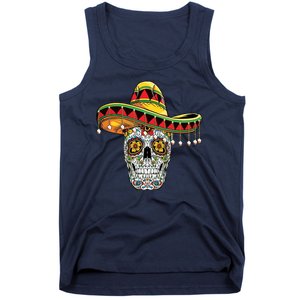 Cinco De Mayo Fiesta Skull Tank Top