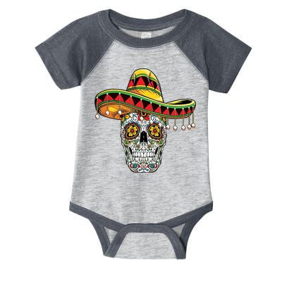 Cinco De Mayo Fiesta Skull Infant Baby Jersey Bodysuit