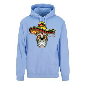 Cinco De Mayo Fiesta Skull Unisex Surf Hoodie