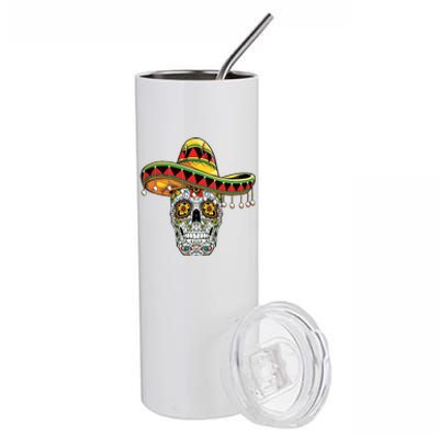 Cinco De Mayo Fiesta Skull Stainless Steel Tumbler