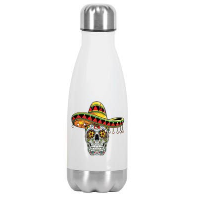 Cinco De Mayo Fiesta Skull Stainless Steel Insulated Water Bottle