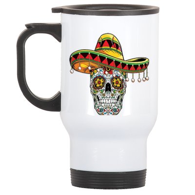 Cinco De Mayo Fiesta Skull Stainless Steel Travel Mug