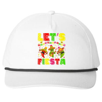 Cinco De Mayo Lets Fiesta Squad 5 De Mayo Mexican Fiesta Snapback Five-Panel Rope Hat