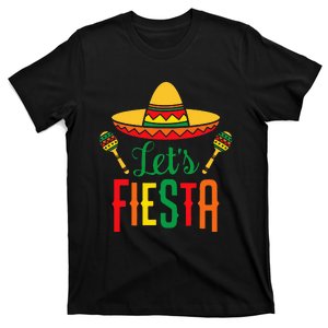 Cinco De Mayo Let's Fiesta Cactus Sombrero Hat Funny Gift T-Shirt