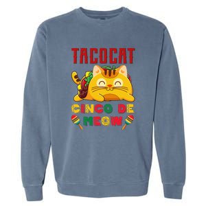 Cinco De Meow Taco Cat Mexican Cat Lovers Garment-Dyed Sweatshirt