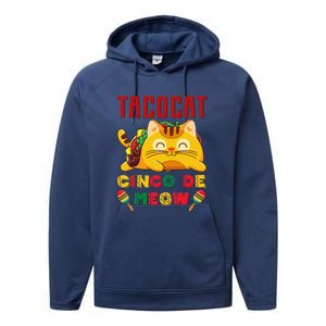 Cinco De Meow Taco Cat Mexican Cat Lovers Performance Fleece Hoodie