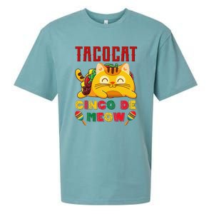 Cinco De Meow Taco Cat Mexican Cat Lovers Sueded Cloud Jersey T-Shirt