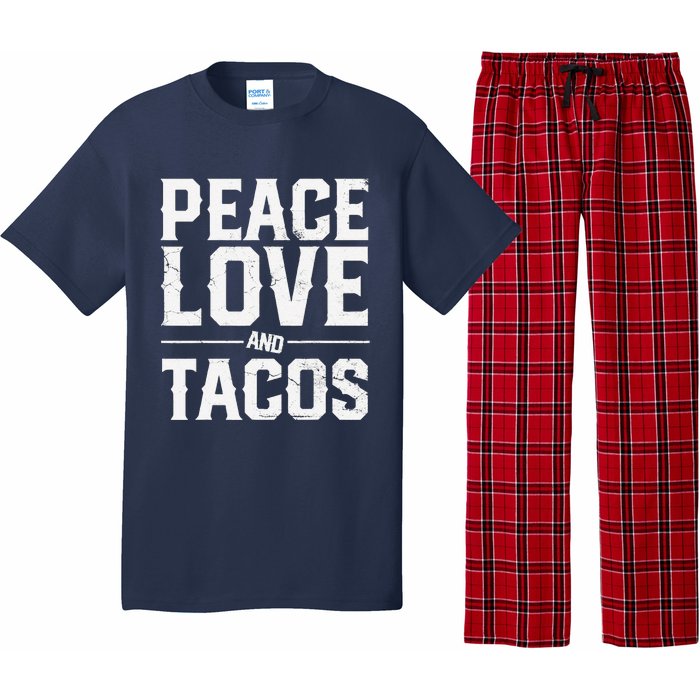 Cinco De Mayo Peace Love And Tacos Mexican Gift Pajama Set