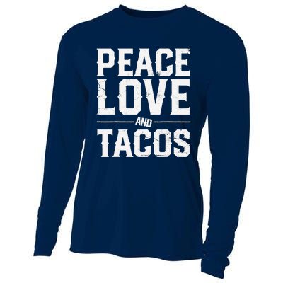 Cinco De Mayo Peace Love And Tacos Mexican Gift Cooling Performance Long Sleeve Crew