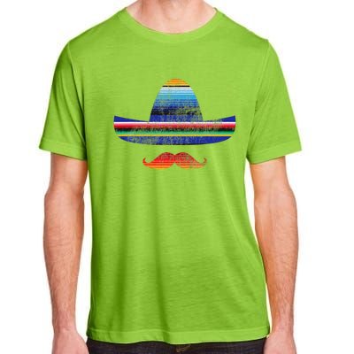 Cinco De Mayo Serape Blanket Inspired Sombrero Mustache Adult ChromaSoft Performance T-Shirt