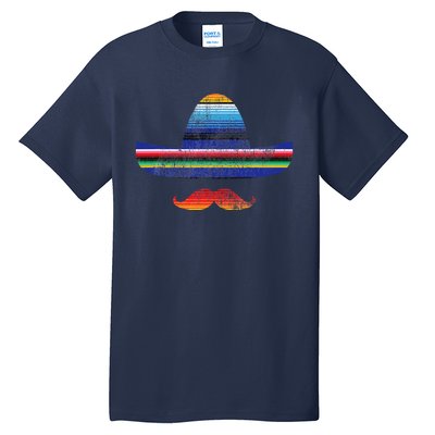 Cinco De Mayo Serape Blanket Inspired Sombrero Mustache Tall T-Shirt