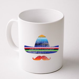 Cinco De Mayo Serape Blanket Inspired Sombrero Mustache Coffee Mug