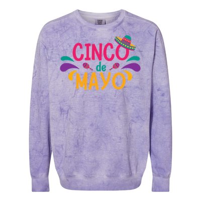 Cinco De Mayo Fiesta Mexican Party Colorblast Crewneck Sweatshirt