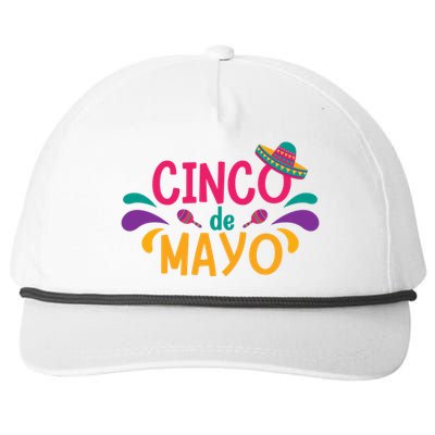 Cinco De Mayo Fiesta Mexican Party Snapback Five-Panel Rope Hat